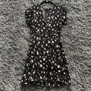 ZAFUL Black Floral Dress